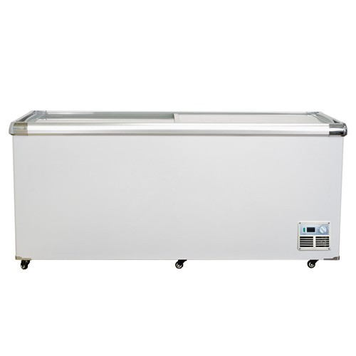PHIYOND SWD 2008 728L Flat Glass Door Island Freezer