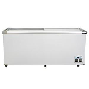 PHIYOND SWD-2010S 920L Flat Glass Door Island  Freezer